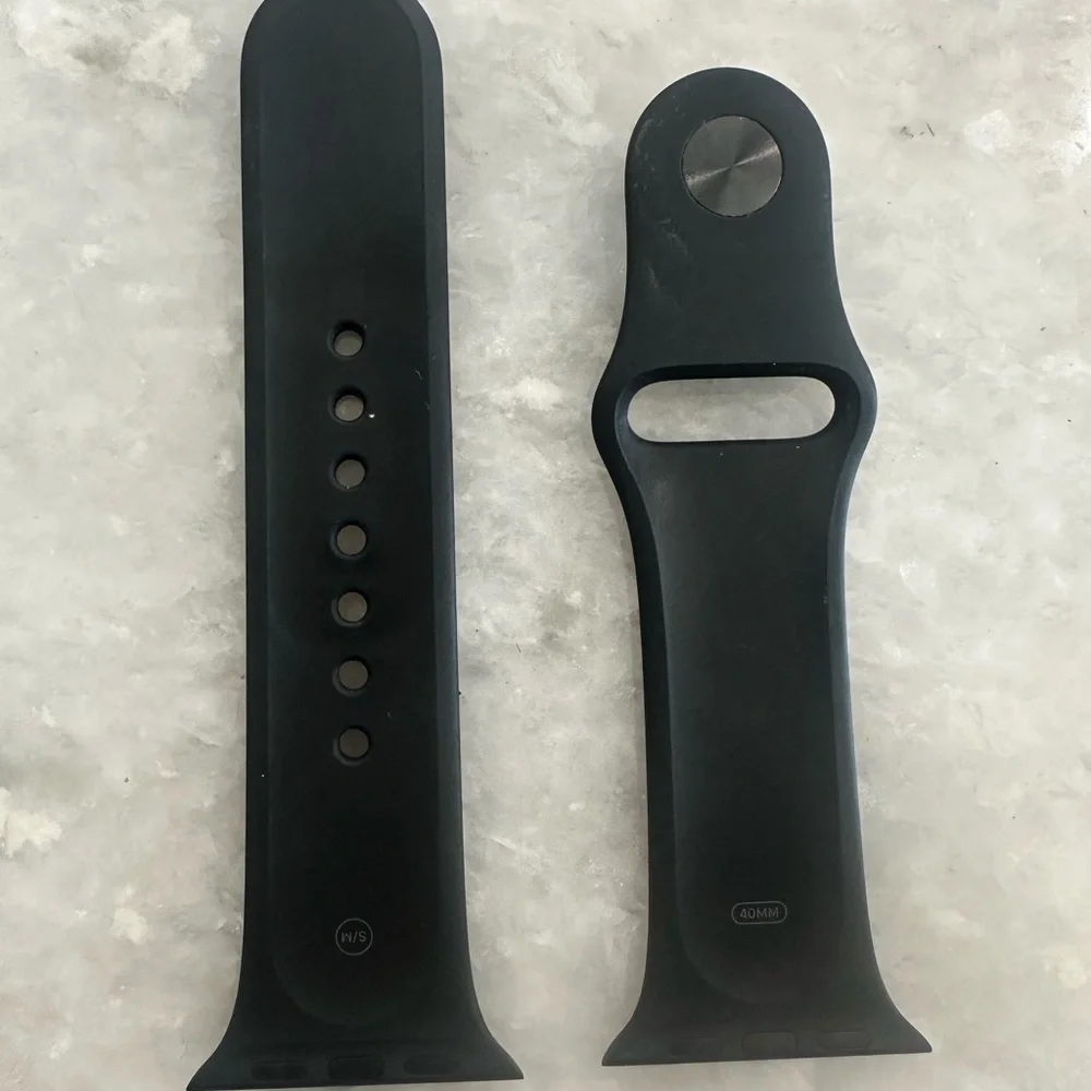 Black Silicone Smartwatch Band